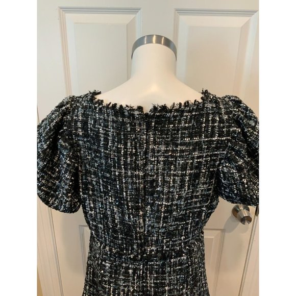 LIKELY Alessandra Black/Blue Tweed Fit & Flare Dress, Size 14 NWT! $248 - Picture 9 of 11